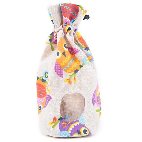 TK-Pet Cama Nido de Tela Estampado B&uacute;hos para agapornis, , large Imagen numero 1
