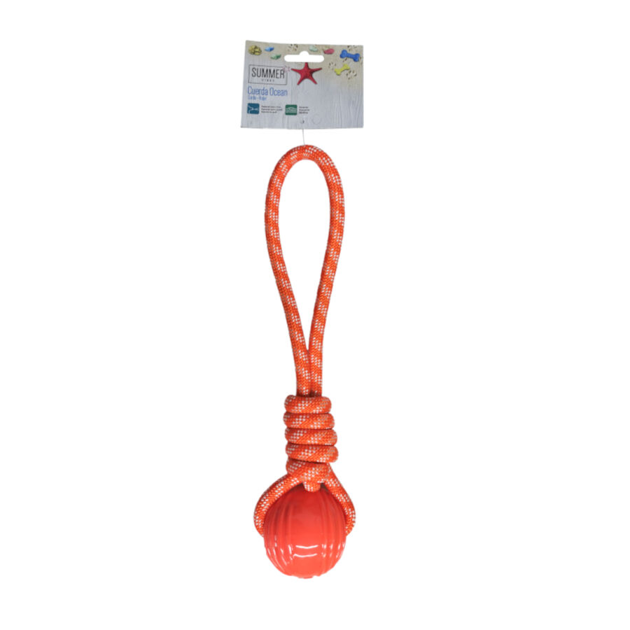 Summer Vibes Ocean Cuerda Flotante con Pelota para perros, , large Imagen numero 1