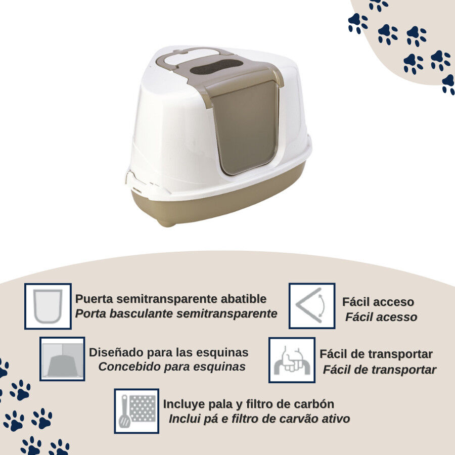 Nice Care Arenero Flip Corner Beige para gatos, , large Imagen numero 3