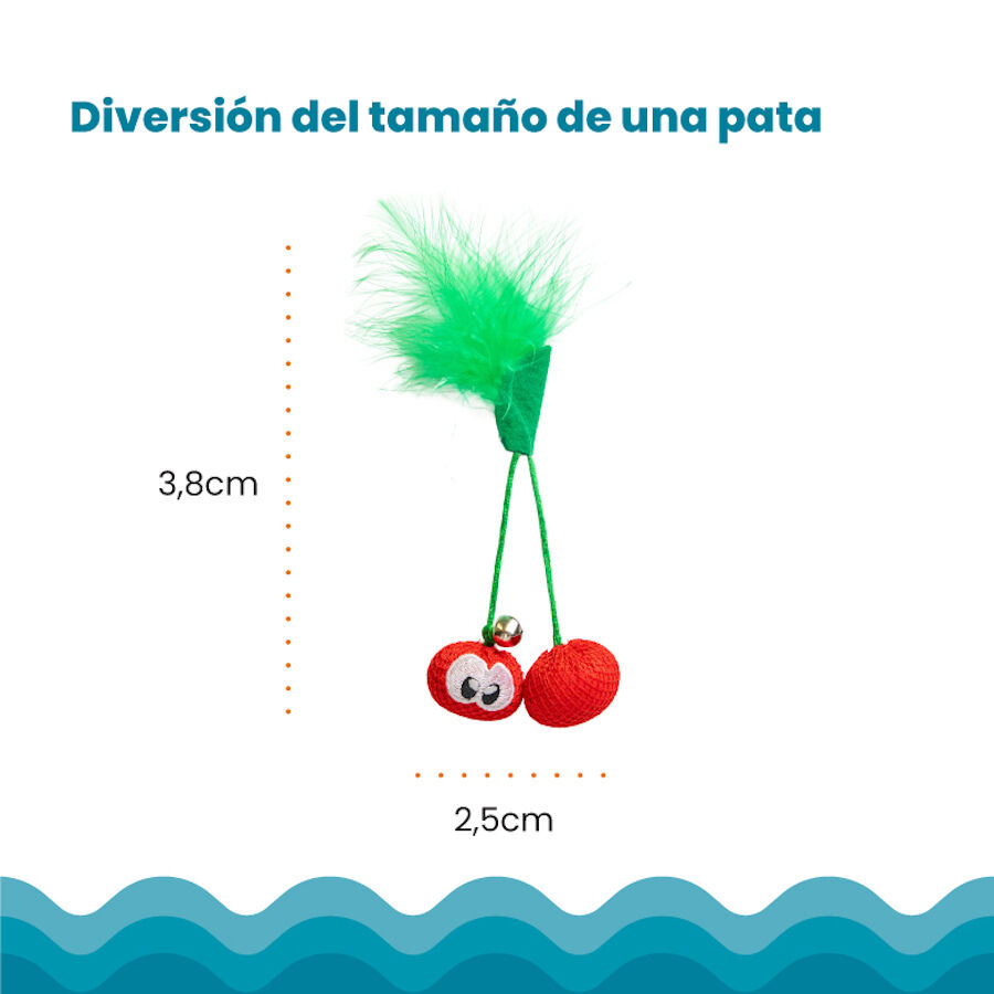 Catstages Dental Cherries Peluche Suave de Cerezas para gatos, , large indicador imagen numero 2