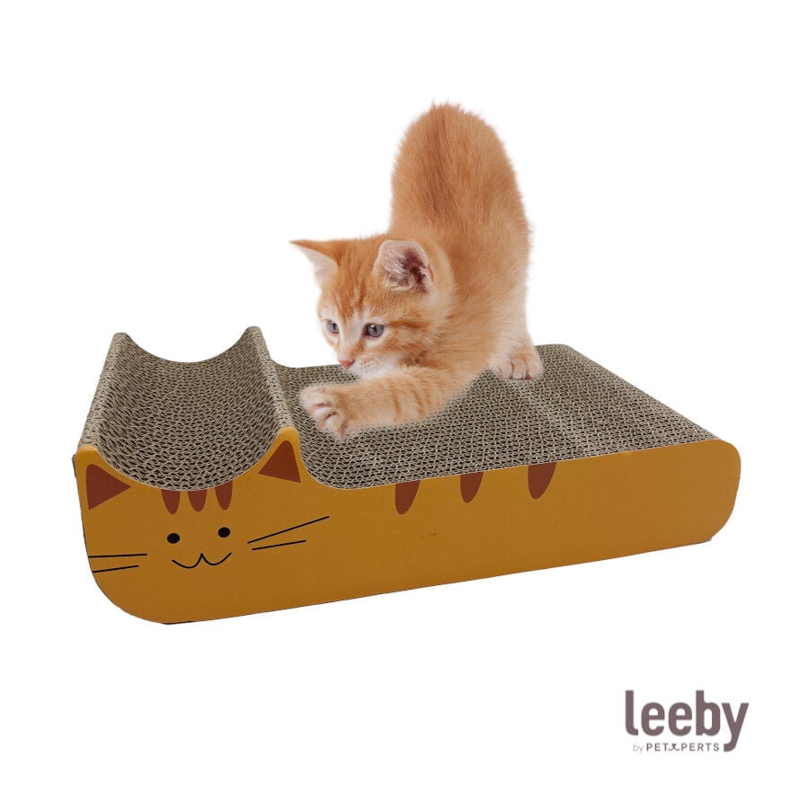 Leeby Kira tabla rascador de cart&oacute;n naranja para gatos, , large indicador imagen numero 2