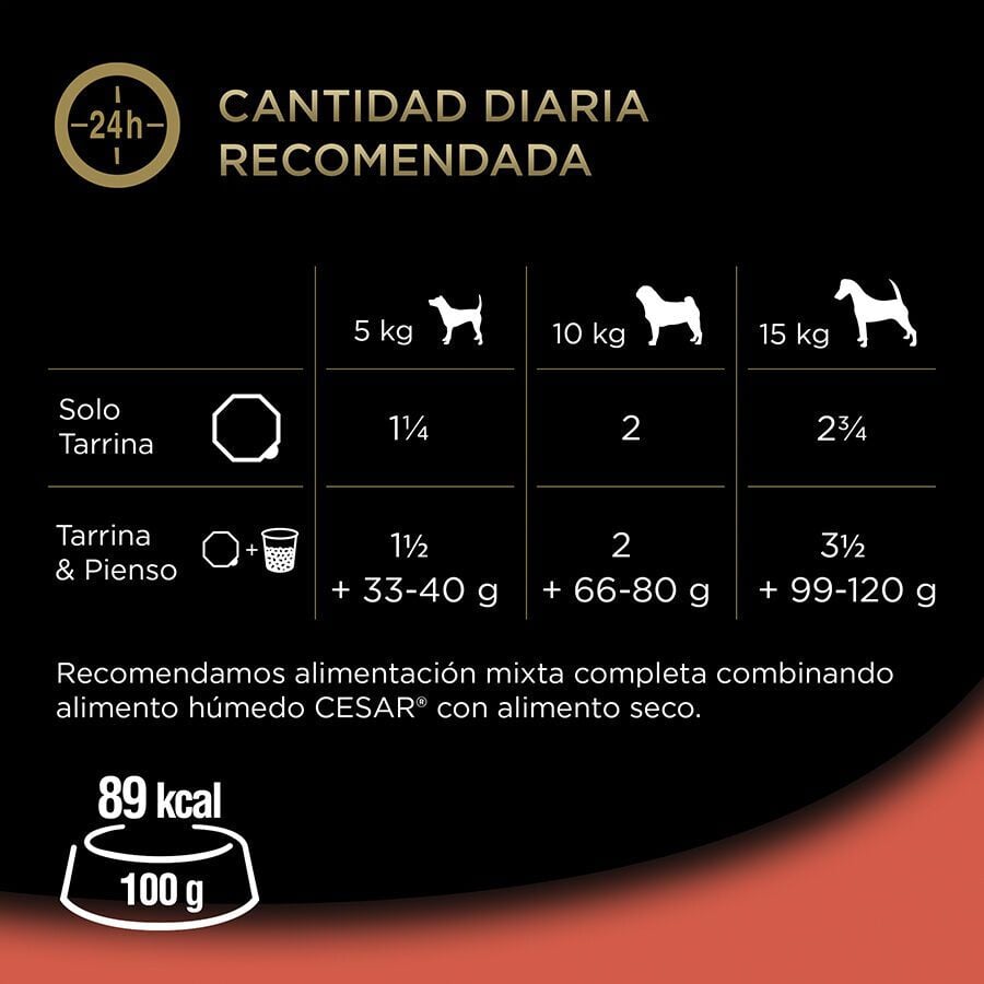300 g Cesar Buey y Verduras Tarrina en Gelatina para Perros, , large Imagen numero 4