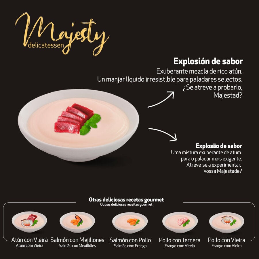 6 sobres x 15 g Majesty At&uacute;n snack l&iacute;quido para gatos, , large Imagen numero 4