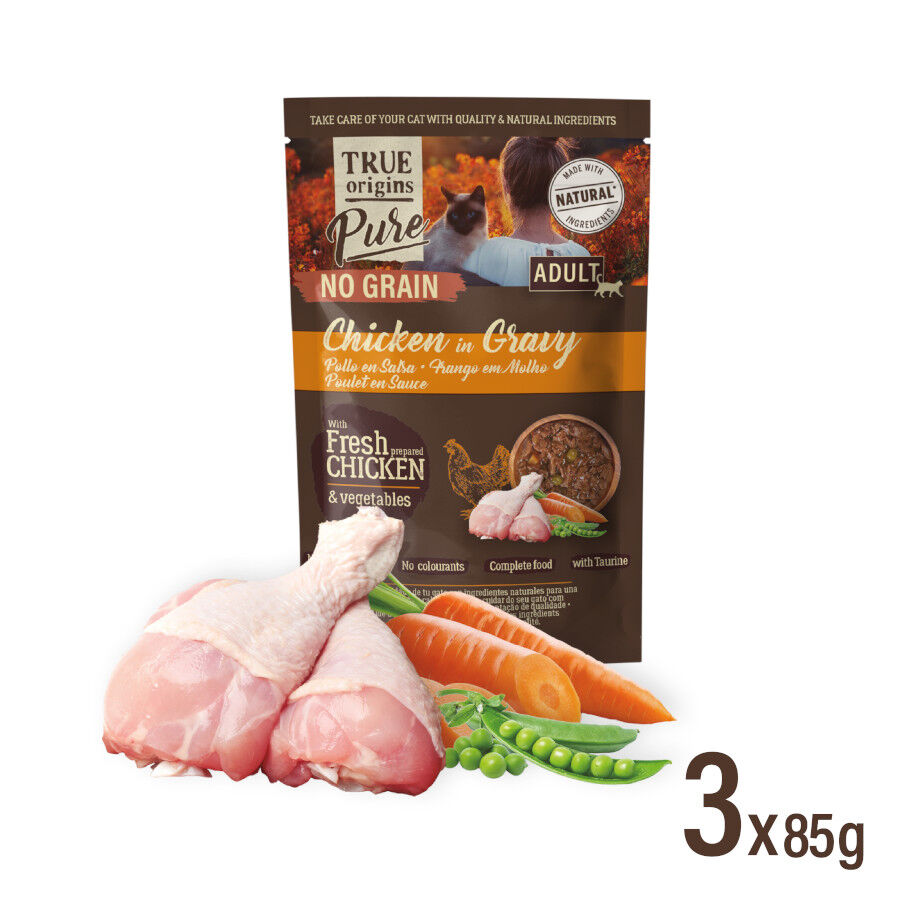 12 sobres x 85 g True Origins Pure Carne y Pescado Sobre para gatos &ndash; Multipack, , large Imagen numero 2