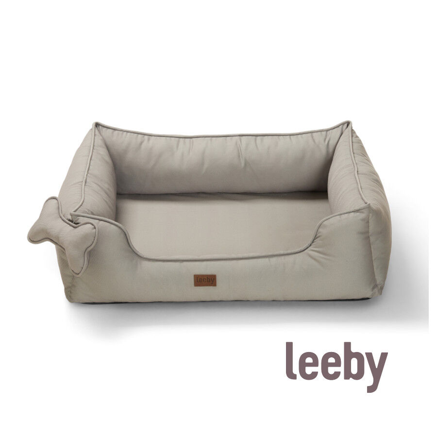 Leeby cama viscoel&aacute;stica gris para perros