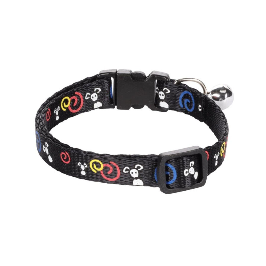 Flamingo Collar Ziggi Estampado Negro para gatos, , large indicador imagen numero 2