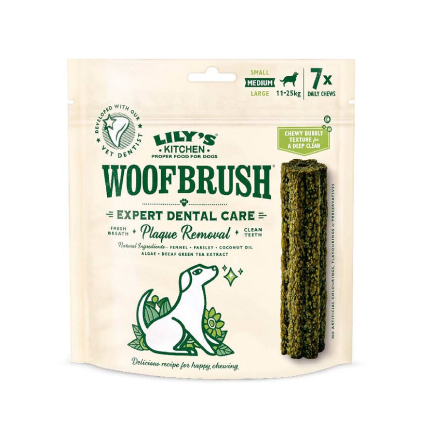 7 barritas Lily's Kitchen Snacks Dentales Woofbrush Medium para perros, , large indicador imagen numero 1