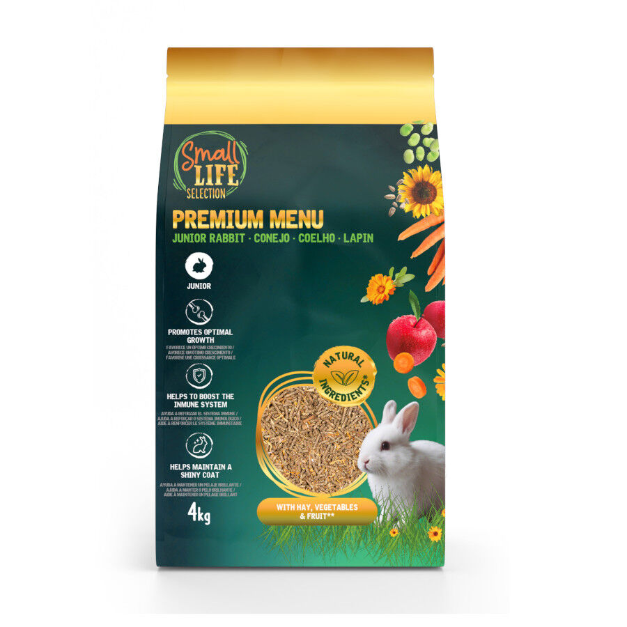 4 kg Small Life Selection Premium Men&uacute; Pienso para conejos junior, , large indicador imagen numero 1