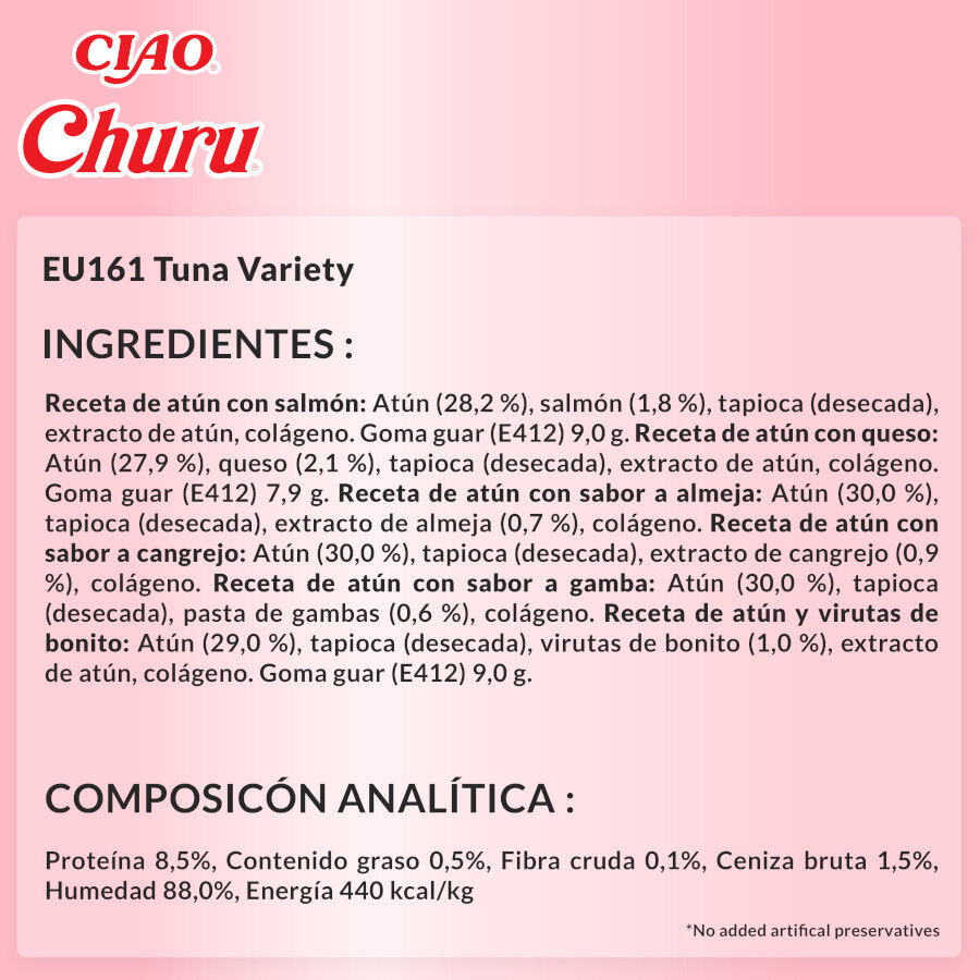60 sobres x 14 g Churu Variedades de At&uacute;n Snack L&iacute;quido para gatos, , large indicador imagen numero 8