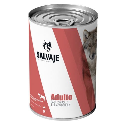 400 g Salvaje Adulto Pollo e H&iacute;gado de Buey en Pat&eacute; lata para perros, , large Imagen numero 1