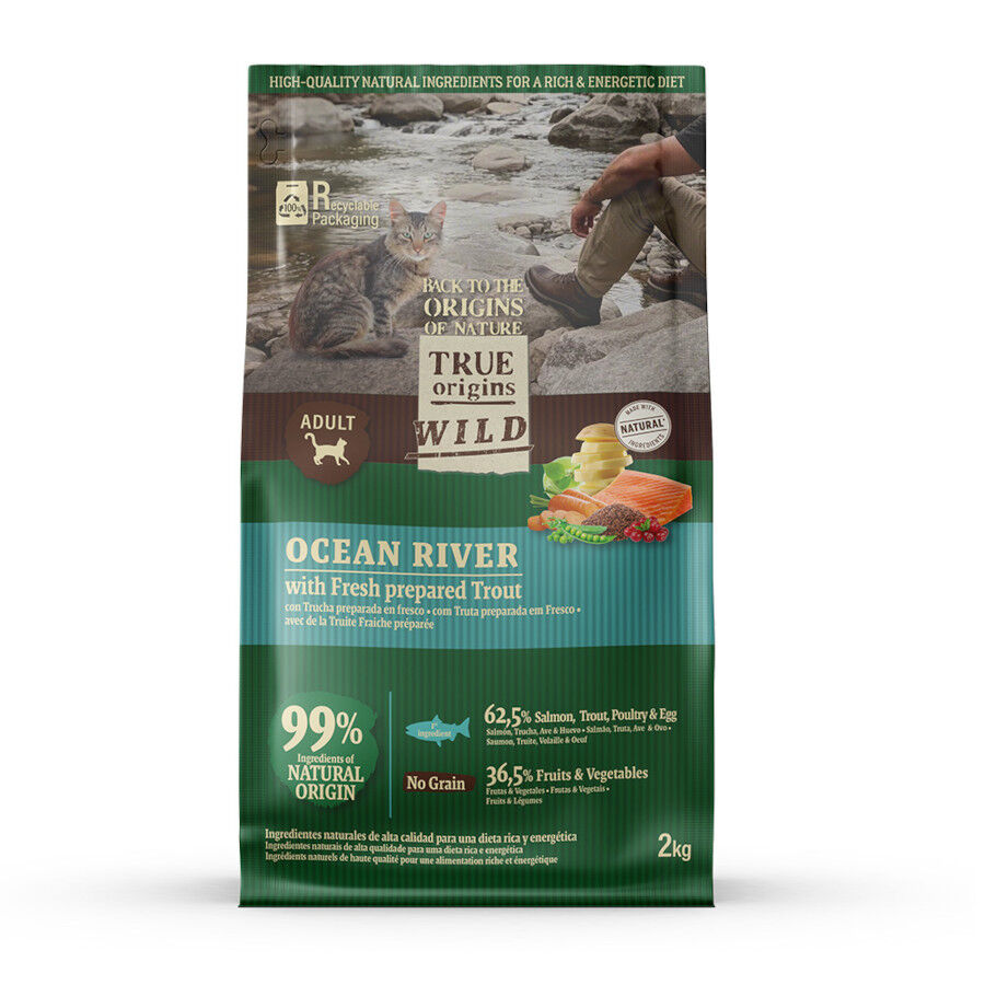 6 kg True Origins Wild Ocean River Salm&oacute;n y Trucha pienso para gatos, , large Imagen numero 2