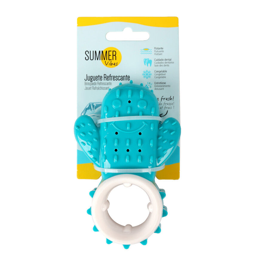 Summer Vibes Mordedor Refrescante cactus azul para cachorros, , large indicador imagen numero 4