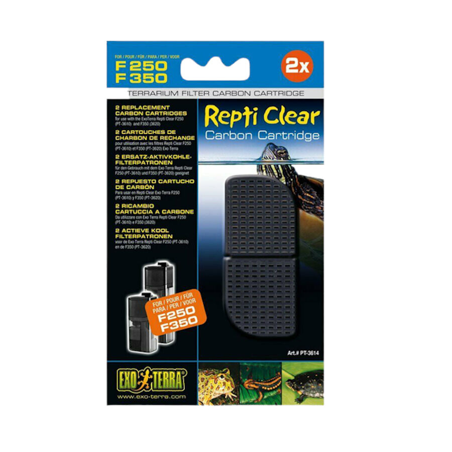 Exo Terra Esponja de Carb&oacute;n de Recambio filtro Reptil Clear F250/F350 para terrarios