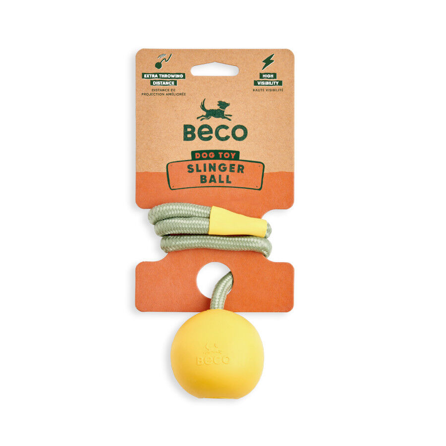 BECO Mordedor de goma con Cuerda Amarillo para perros, , large indicador imagen numero 5