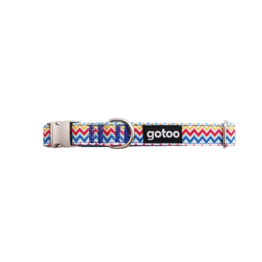 Gotoo Collar estampado rayas zig-zag para perros, , large indicador imagen numero 1