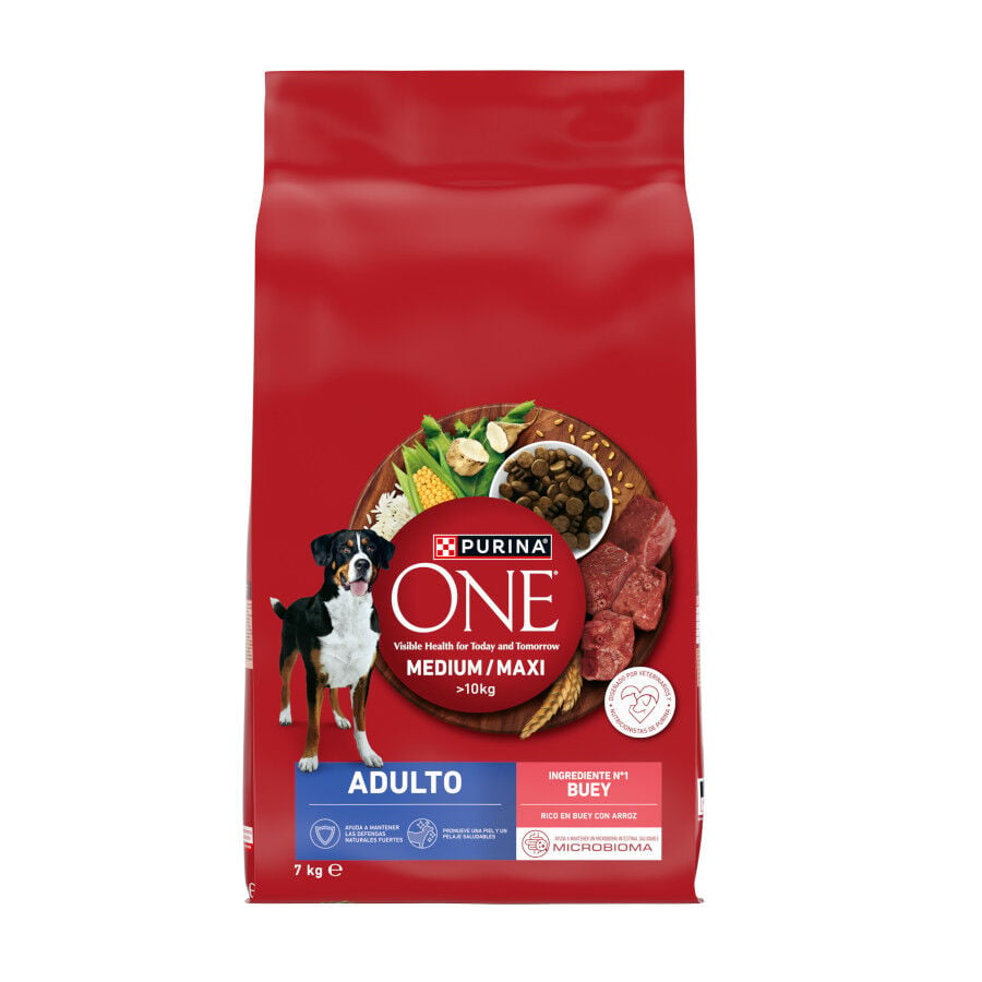 7 kg Purina One Pienso Buey para perros adultos, , large Imagen numero 1