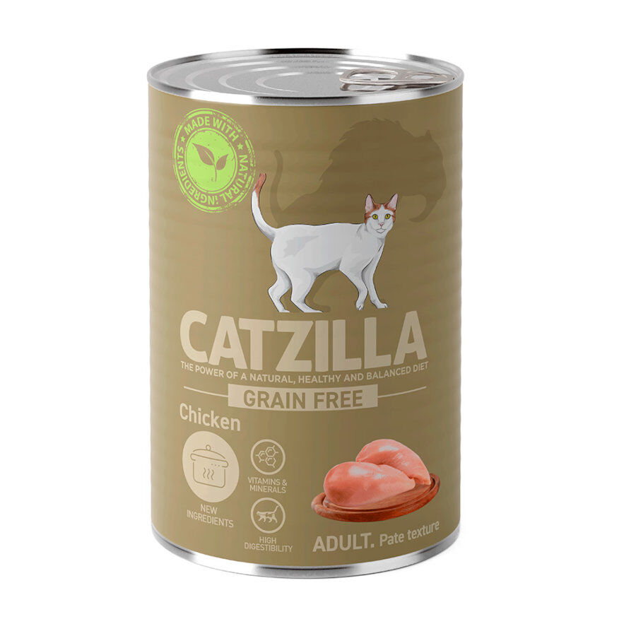 400 g Catzilla Adult Grain Free Pollo en Pat&eacute; lata para gatos, , large indicador imagen numero 1