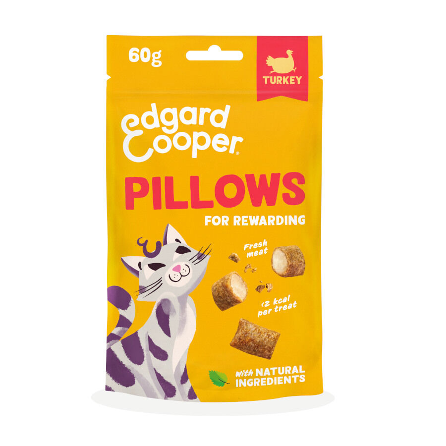 60 g Edgard & Cooper Bocaditos Pillows Pavo para gatos, , large Imagen numero 1