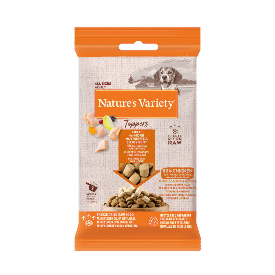 120 g Nature's Variety Toppers Pollo Liofilizado para perros, , large Imagen numero 1
