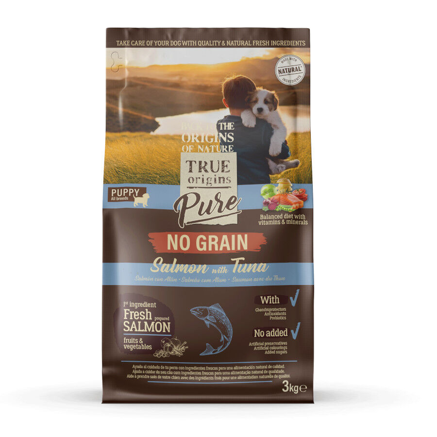 12 kg True Origins Pure Puppy Salm&oacute;n pienso para perros, , large indicador imagen numero 2