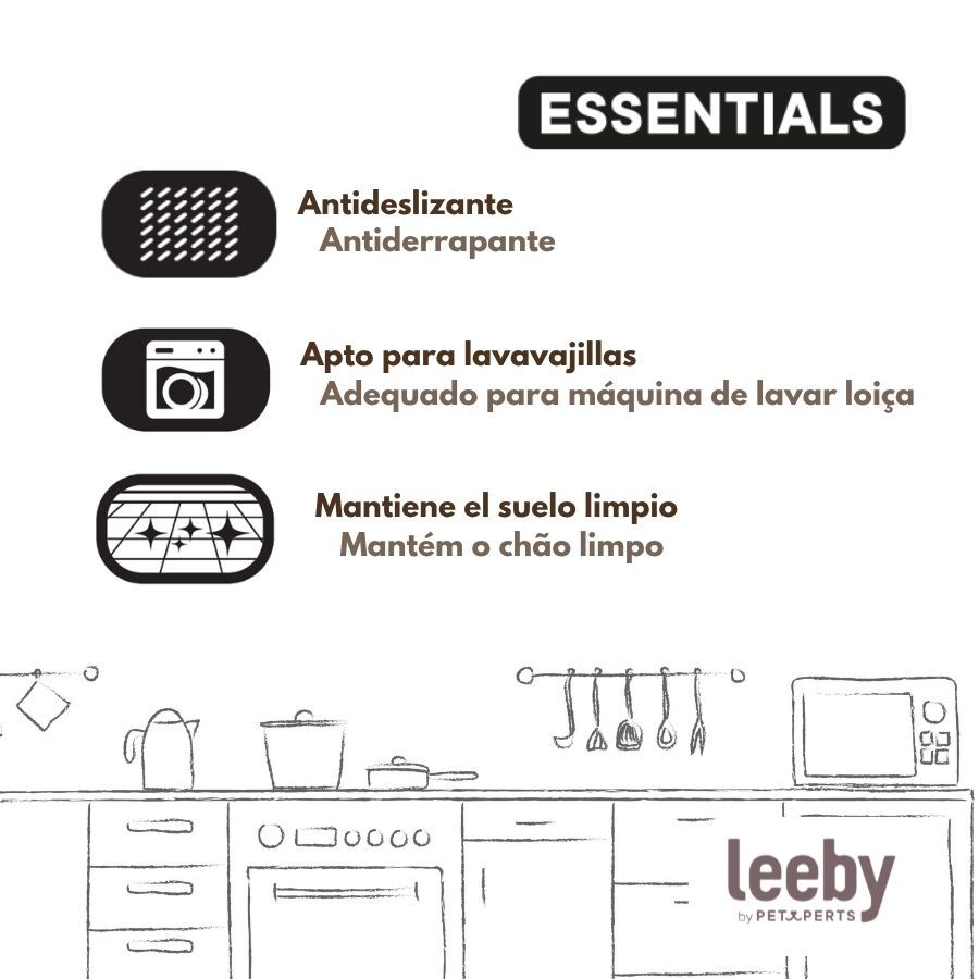 Leeby Alfombrilla Antideslizante Comederos para perros y gatos, , large indicador imagen numero 5
