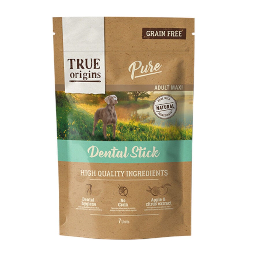 7 barritas True Origins Pure Maxi Adult Snacks Dentales para perros, , large indicador imagen numero 1