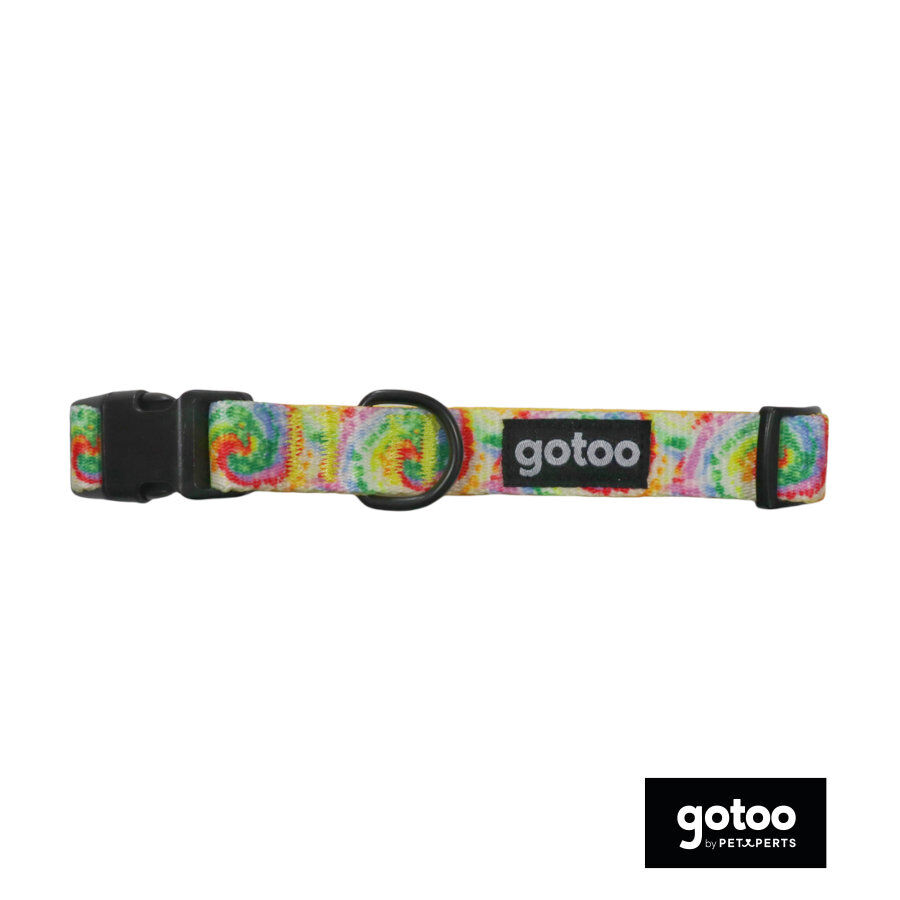 Gotoo Collar estampadado Tie Dye amarillo para perro, , large indicador imagen numero 2