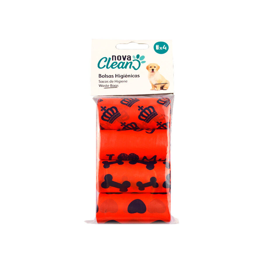Nova Clean Bolsas Rojas para heces de perros - Pack 4, , large Imagen numero 2