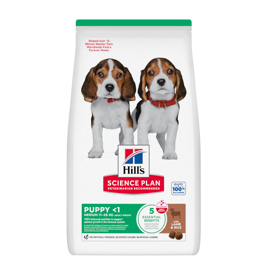 14 kg Hill's Science Plan Puppy Medium Cordero y arroz Pienso para perros, , large indicador imagen numero 1