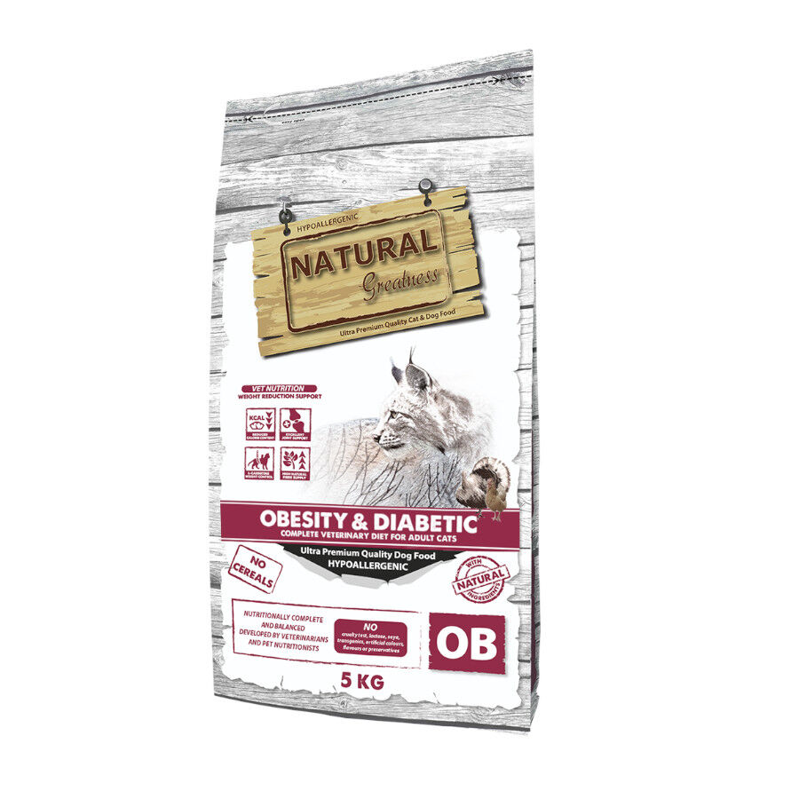 Natural Greatness Obesity & Diabetic Pavo y Pollo Pienso Hipoalerg&eacute;nico para gatos