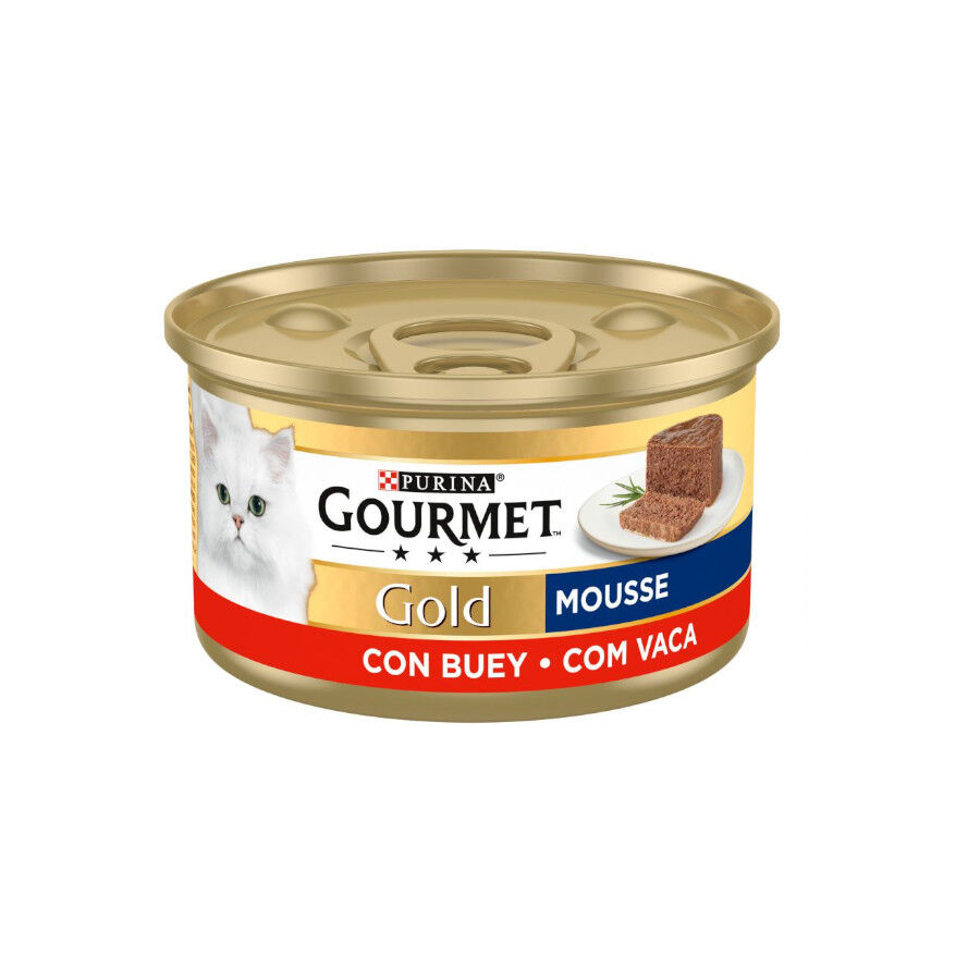 85 g Gourmet Gold Mousse de Buey lata para gatos , , large indicador imagen numero 1