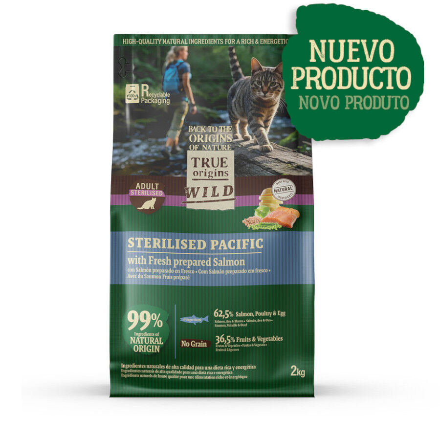 True Origins Wild Esterilizado Pacific Salm&oacute;n pienso para gatos