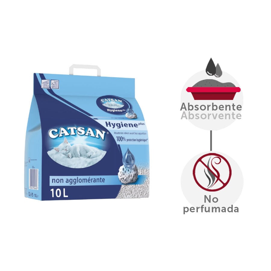 10 L Catsan Arena Hygiene plus absorbente para gatos, , large indicador imagen numero 2