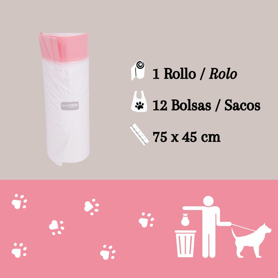 Nice Care Bolsas Bandeja Sanitarias Rollos para gatos, , large Imagen numero 3
