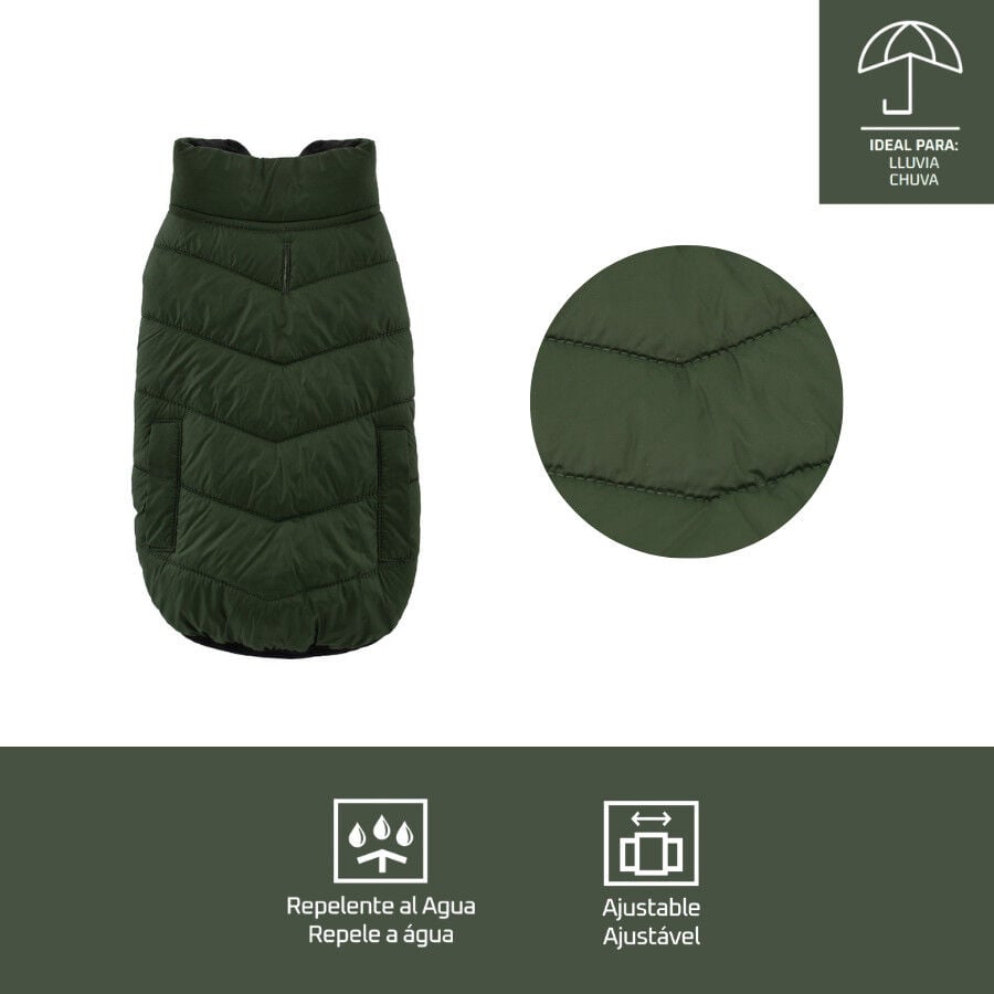 Outech Puffer verde con bolsillos para perros, , large indicador imagen numero 4