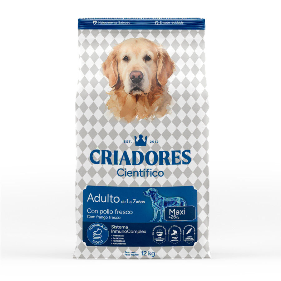 12 kg Criadores Cient&iacute;fico Adulto Maxi Pienso Pollo para perros, , large indicador imagen numero 1