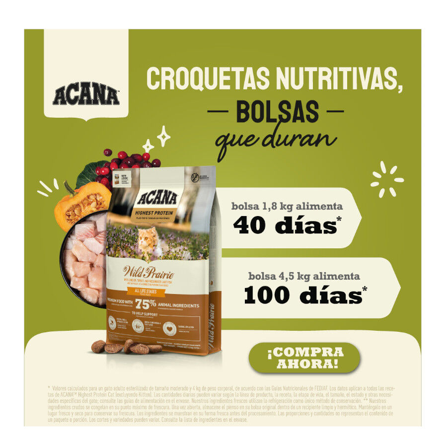4.5 kg Acana Grasslands pienso para gatos, , large Imagen numero 5