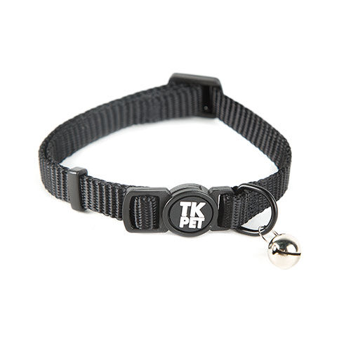 TK-Pet Classic Nylon collar gato cascabel negro Imagen numero 1