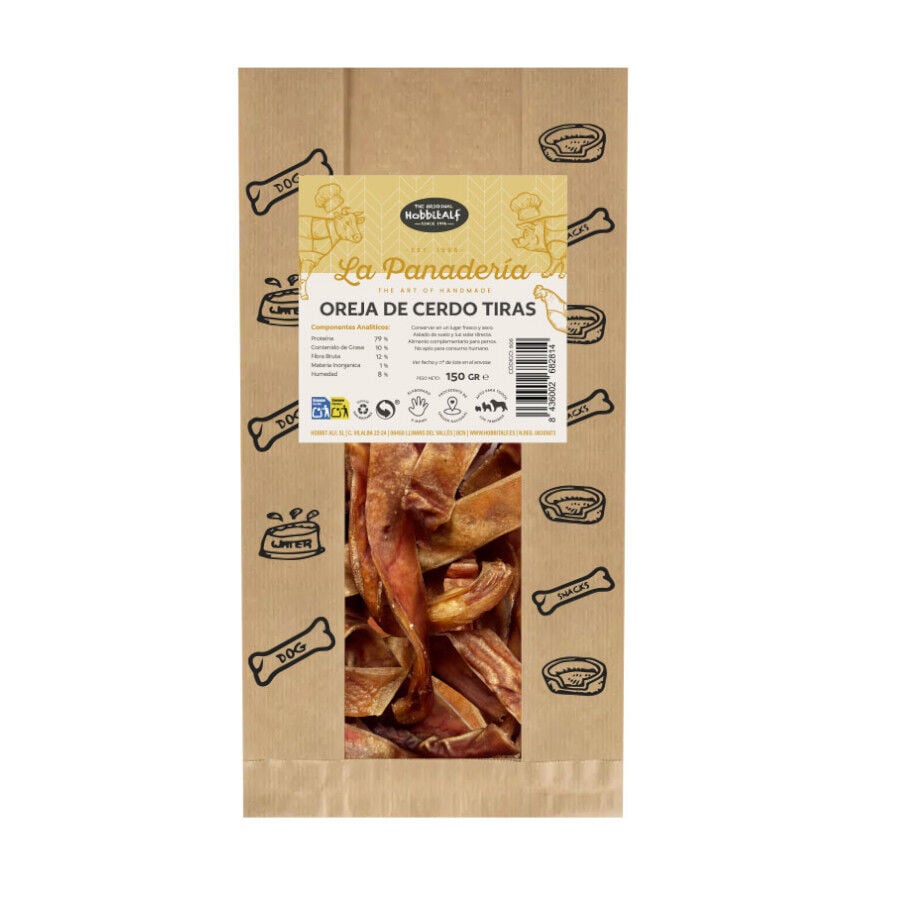 Hobbitalf Tiras Oreja de Cerdo Snack para perros