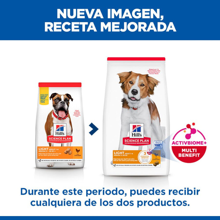 14 kg Hill's Science Plan Adult Light Medium Pollo pienso para perros, , large Imagen numero 3