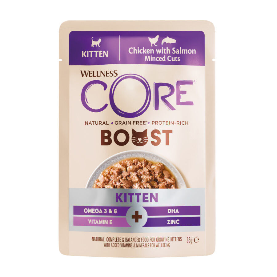 85 g Wellness Core Boost Sobre Pollo y Salm&oacute;n para gatito, , large Imagen numero 1