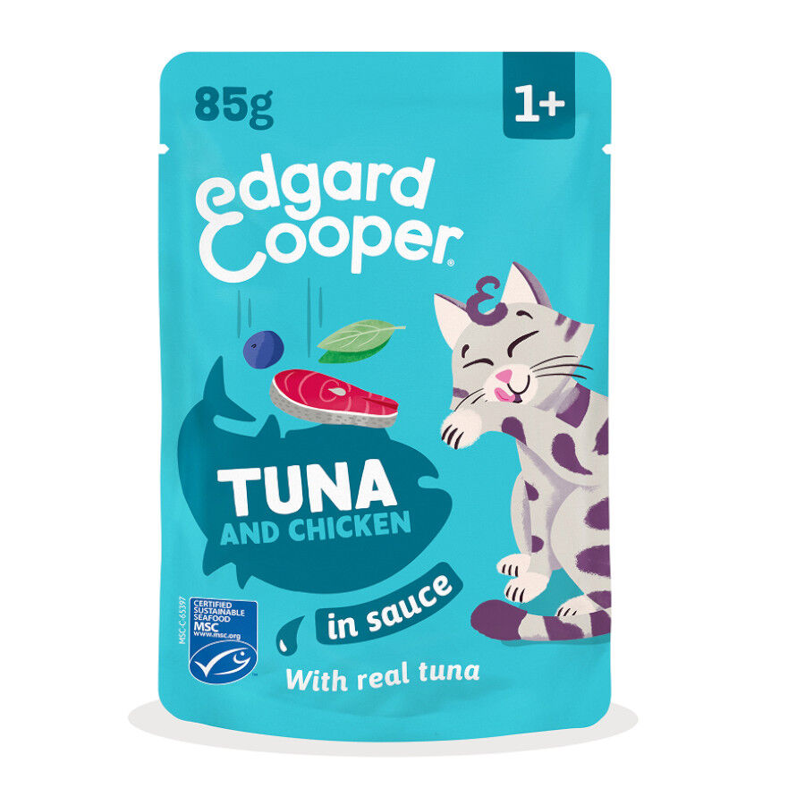 Edgard & Cooper At&uacute;n y Pollo sobre en salsa para gatos 