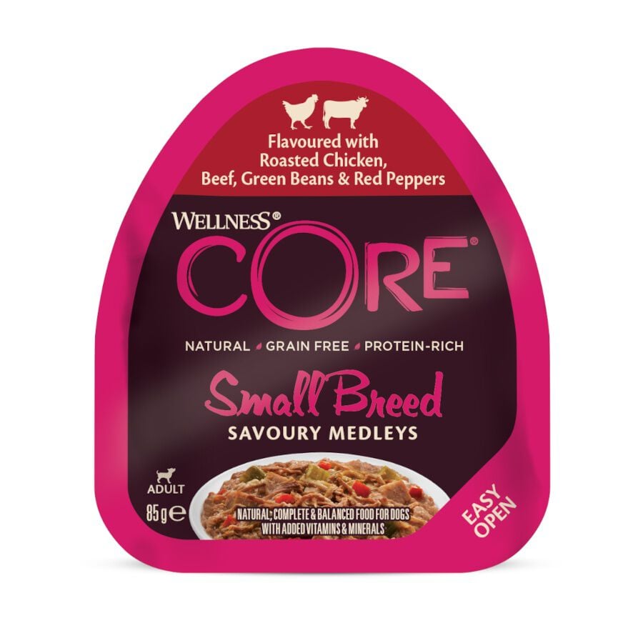 85 g Wellness Core Small Breed Grain Free Pollo y Ternera tarrina para perros, , large indicador imagen numero 1