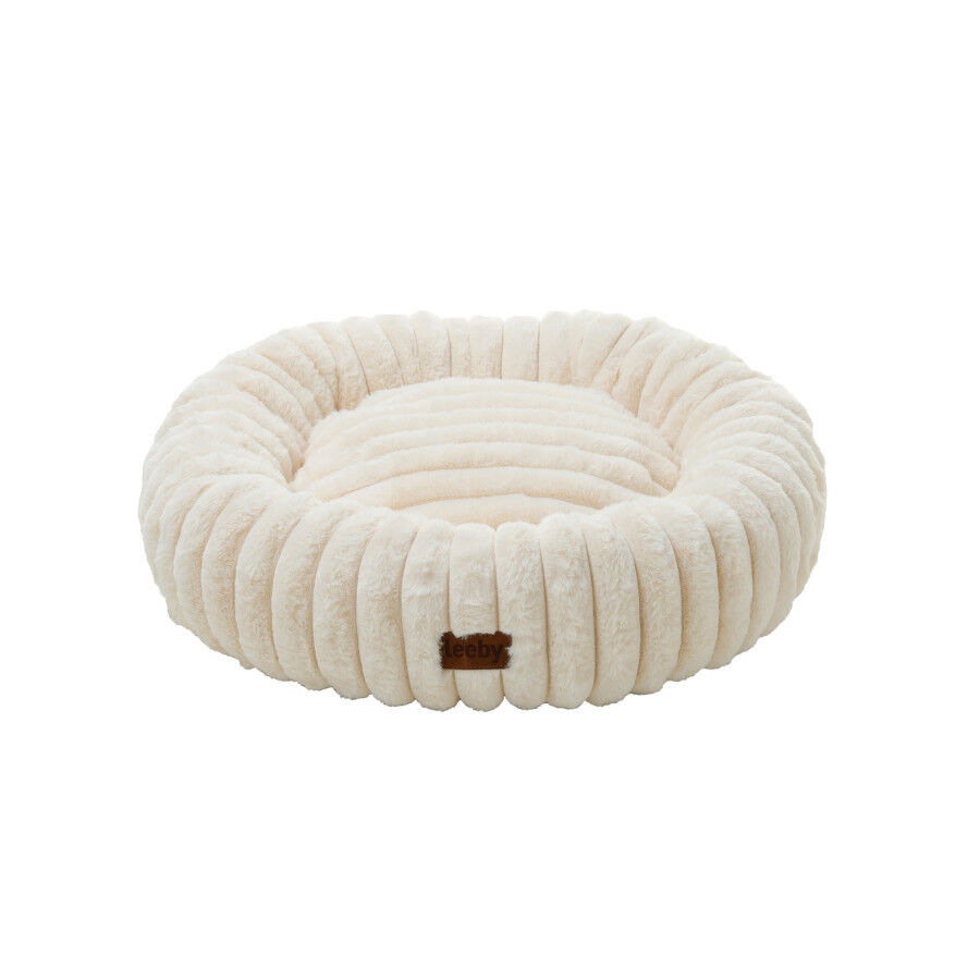 Leeby Sof&aacute; Donut Corduroy Crema para gatos, , large indicador imagen numero 1