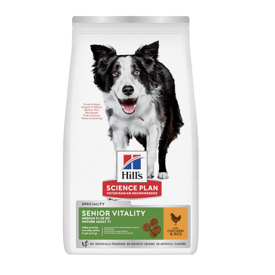 14 kg Hill's Science Plan Youthful Vitality Medium Adult Pollo&nbsp;pienso para perros, , large Imagen numero 1