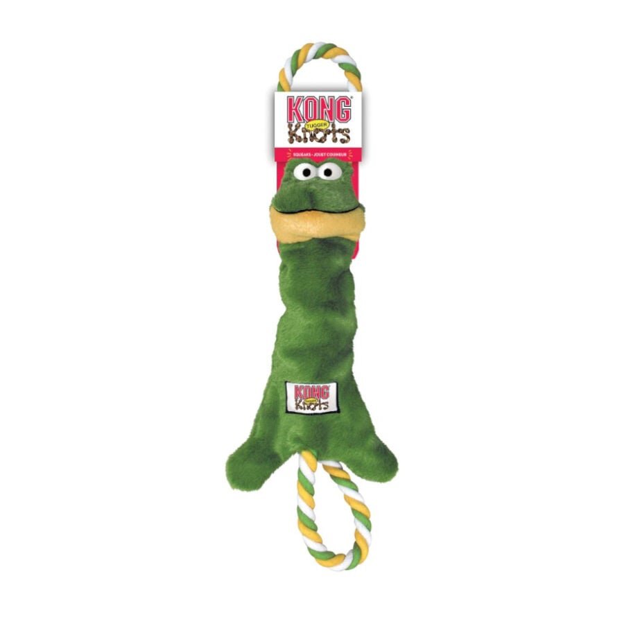 Kong Tugger Knots Rana con cuerda de peluche para perros, , large indicador imagen numero 1