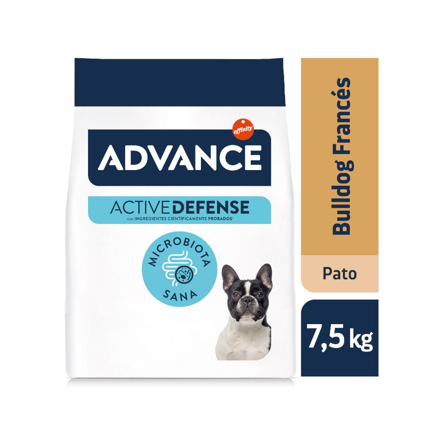 7.5 kg Advance Bulldog Franc&eacute;s Active Defense Pato y Arroz pienso para perros, , large Imagen numero 2