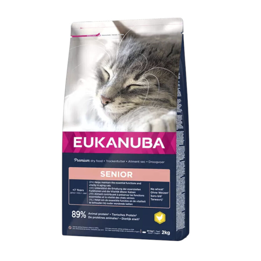 10 kg Eukanuba Senior Pollo pienso para gatos, , large Imagen numero 1