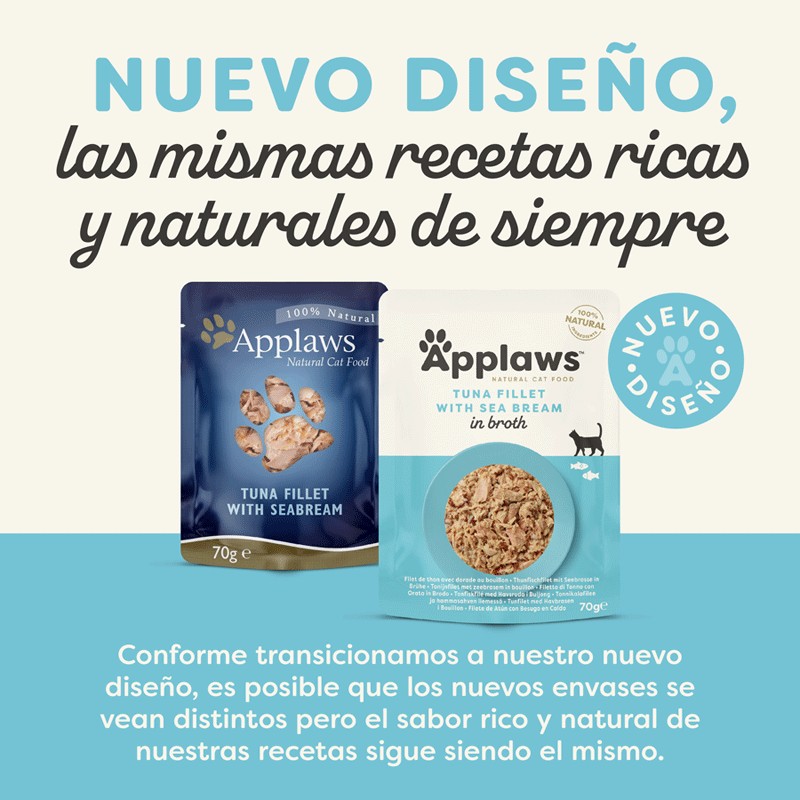 70 g Applaws At&uacute;n y Besugo sobre para gatos, , large indicador imagen numero 2