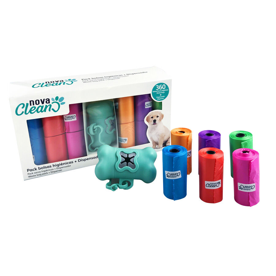 Pack Bolsas higi&eacute;nicas Nova Clean + Dispensador 24 rollos indicador imagen numero 1